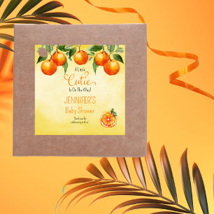 Étiquettes Cadeau Un petit Baby shower d'aquarelle Citrus Cutie