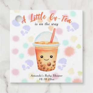 Étiquettes Cadeau Un Petit Baby shower De Thé À Bulle De Cu-Tea