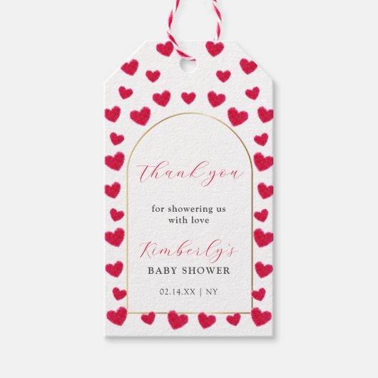 Étiquettes-cadeau Un petit Baby shower de Valentines d'Arc (Devant)