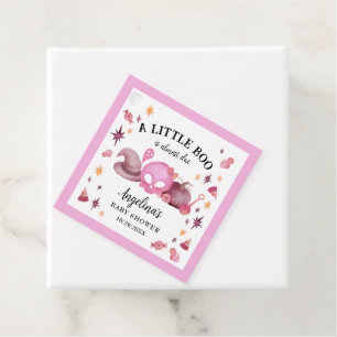 Étiquettes Cadeau Un petit Baby shower d'Halloween rose Boo