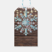 Étiquettes-cadeau Un petit Baby shower d'hiver rustique (Dos)