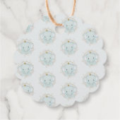 Étiquettes Cadeau Un petit Baby shower éléphant (Dos)