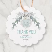 Étiquettes Cadeau Un petit Baby shower éléphant (Devant)