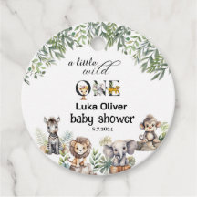 un petit baby shower sauvage d'animaux safari