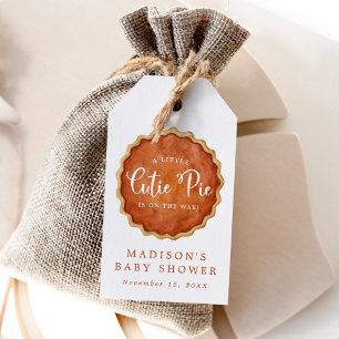 Étiquettes-cadeau Un petit bébé gâteau de la chute de la citrouille