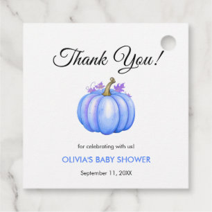 Étiquettes Cadeau Un Petit Citrouille Automne Automne Bleu Baby show