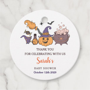 Étiquettes Cadeau Un petit citrouille Boo & chauve-souris Baby showe