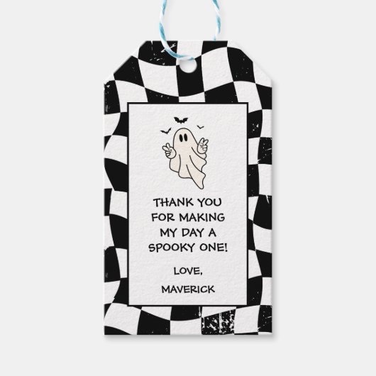 Étiquettes-cadeau Un petit Cool Boo Halloween 1er anniversaire (Devant)