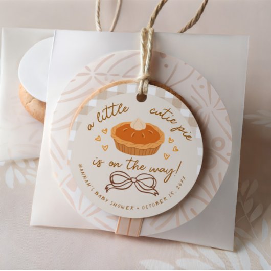 Étiquettes Cadeau Un petit Cutie Pie est sur son chemin