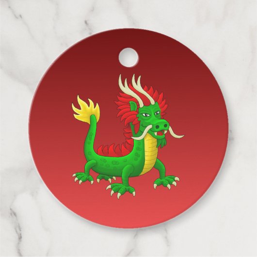 Étiquettes Cadeau Un petit dragon chinois (Devant)