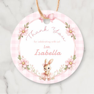 Étiquettes Cadeau Un petit lapin fête son premier anniversaire 