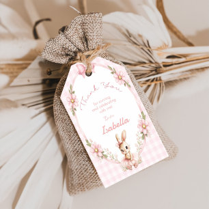 Étiquettes-cadeau Un petit lapin fête son premier anniversaire