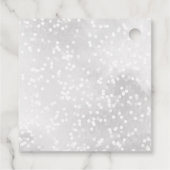 Étiquettes Cadeau Un petit Merci de Baby shower gris flocon (Dos)