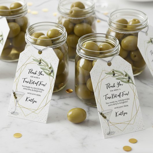 Étiquettes-cadeau Un Petit Peu De Fun Martini Soirée