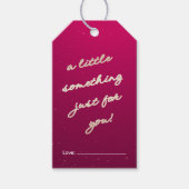 Étiquettes-cadeau Un petit quelque chose juste pour vous rose (Devant)