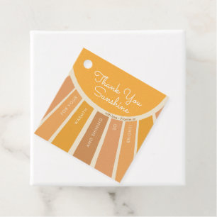 Étiquettes Cadeau Un petit rayon de soleil Baby Shower Remerciements