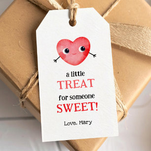 Étiquettes-cadeau Un petit régal pour quelqu'un qui aime le coeur de