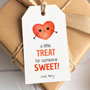 Étiquettes-cadeau Un petit régal pour quelqu'un qui aime le coeur de