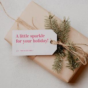 Étiquettes-cadeau Un peu étincelante Noël mou