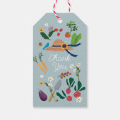 Étiquettes-cadeau Un Silly Goose Farmer Jardin Thème Bleu (Dos)