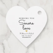 Étiquettes Cadeau Un simple envoi en forme de coeur d'amour (Dos)