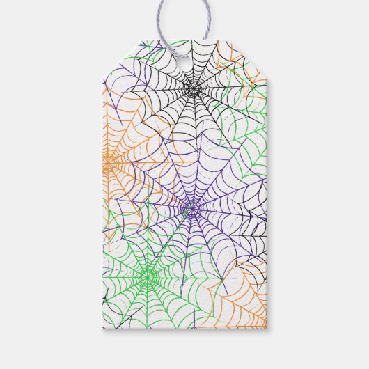 Étiquettes-cadeau Un simple Motif Web d'Halloween Spider (Devant)