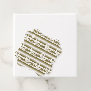 Étiquettes Cadeau Un tapis richement coloré présente une géométrie s