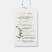 Étiquettes-cadeau Un temps pour tout - Ecclesiastes 3 : 1-8 (Devant)