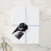 Étiquettes-cadeau Un terrier noir et blanc de Boston (Avec de laficelle)