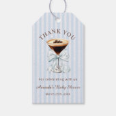 Étiquettes-cadeau Un Tini One Espresso Martini Baby Shower (Devant)