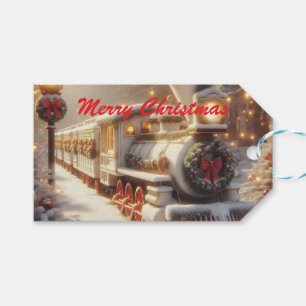 Étiquettes-cadeau Un train de Noël magique pour Wonderland
