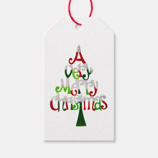 Étiquettes-cadeau Un très joyeux Noël (Devant)