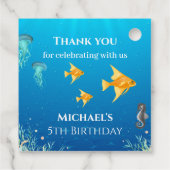Étiquettes Cadeau Under the Sea Photo Collage Big 5th Birthday (Dos)