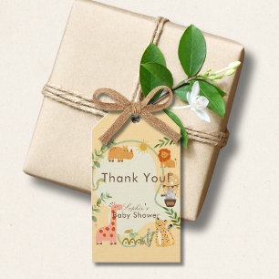 Étiquettes-cadeau Une aventure sauvage en safari attend la baby show