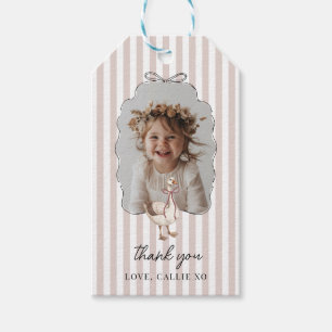 Étiquettes-cadeau Une Canette Idiote Rose 1er Anniversaire