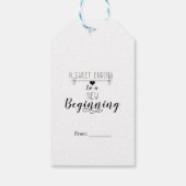 Étiquettes-cadeau Une douce fin à un nouveau début de mariage Favor (Dos)