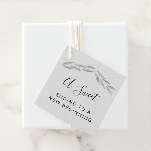 Étiquettes Cadeau Une douce fin à un nouveau Mariage débutant (En situation)