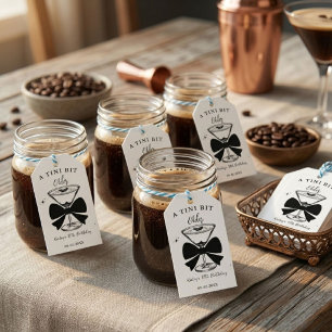 Étiquettes-cadeau Une fête d'anniversaire Martini Un peu plus âgée
