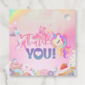 Étiquettes Cadeau Une fête magique Unicorn Candyland (Dos)