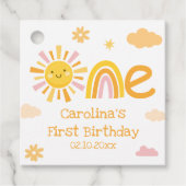 Étiquettes Cadeau Une fille de fête d'anniversaire le soleil (Devant)