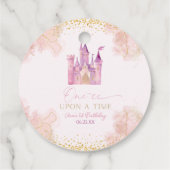 Étiquettes Cadeau Une fois Princesse 1er anniversaire fête (Dos)