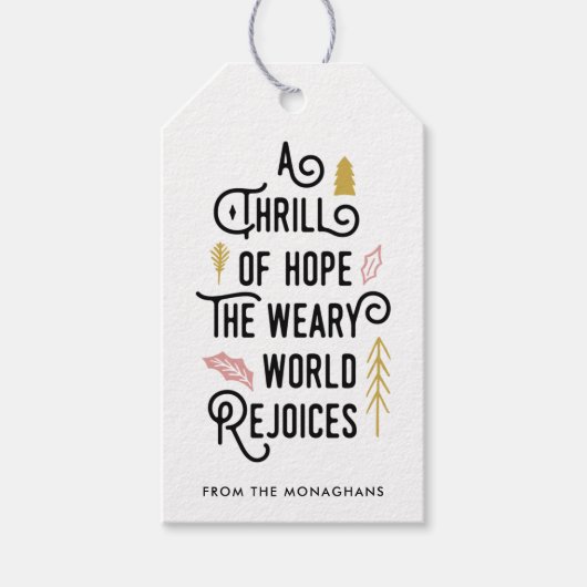 Étiquettes-cadeau Une frisson d'espoir (Devant)