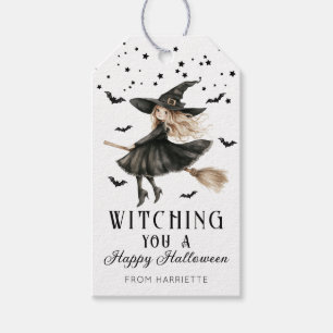 Étiquettes-cadeau Une Heureuse Sorcière Halloween