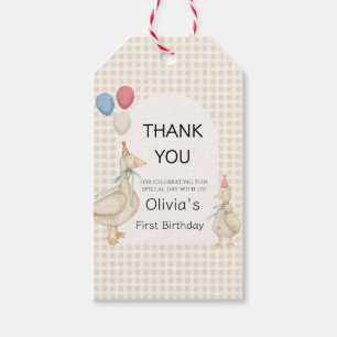 Étiquettes-cadeau Une invitation d'anniversaire d'une oie idiote