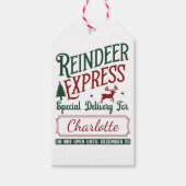 Étiquettes-cadeau Une livraison festive de l'équipe d'Express Reinde (Devant)