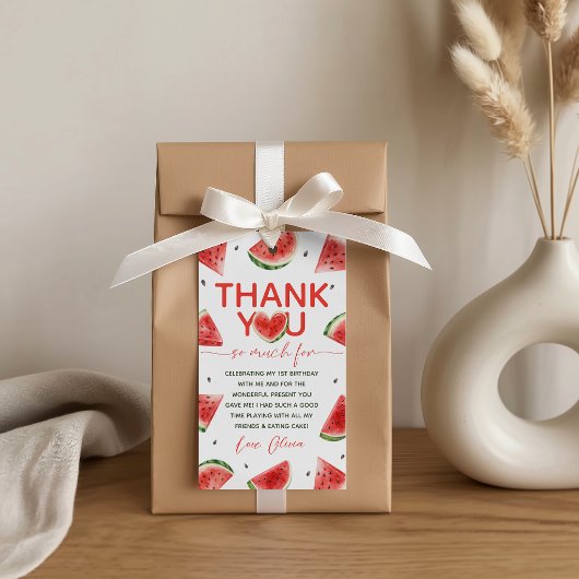 Étiquettes Cadeau Une Pastèque dans une Pastèque