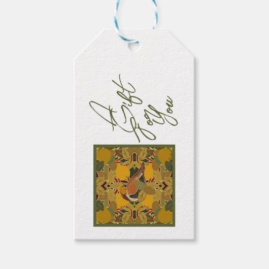 Étiquettes-cadeau Une Perdrix Dans Un Arbre À Ours Noël (Devant)