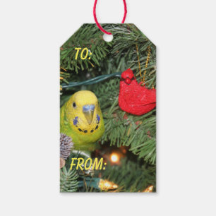 Étiquettes-cadeau Une perruque dans un arbre de Noël