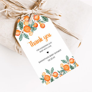 Étiquettes-cadeau Une Petite Cutie Oranges Botaniques Favoriser Tags