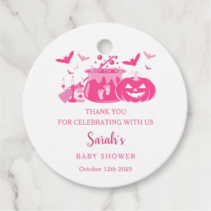Étiquettes Cadeau Une Petite Fille Brûle Un Baby shower D'Halloween 